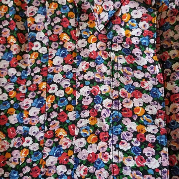 Paul & Joe Floral Button Down Shirt Size M Medium Multicolor Red Pink Bl… - Picture 7 of 9